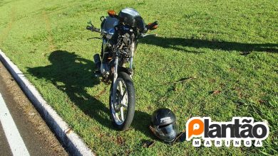 Fotos de Motociclista sofre parada cardíaca após bater na traseira de caminhão em Maringá