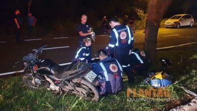 Fotos de Motociclista sofre parada cardiorrespiratória após queda de moto em Maringá