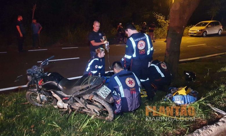 Fotos de Motociclista sofre parada cardiorrespiratória após queda de moto em Maringá