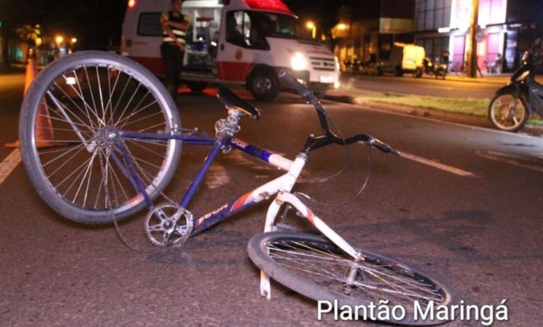 Fotos de Motociclista sofre traumatismo craniano após atropelar ciclista em Maringá