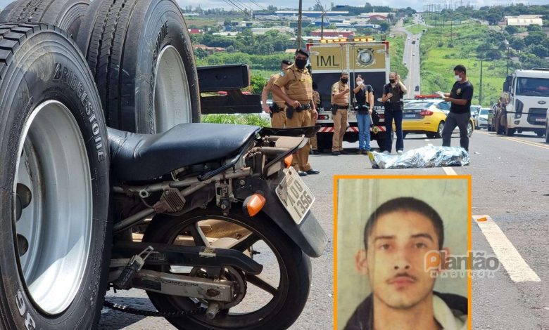 Fotos de Motorista de caminhão faz conversão proibida e mata motociclista em Maringá