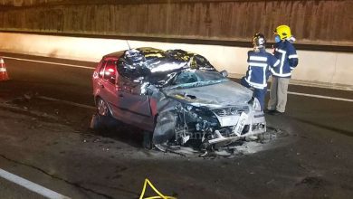 Fotos de Motorista de carro morre após bater na traseira de caminhão em Maringá