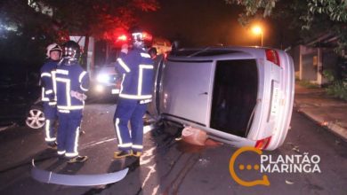 Fotos de Motorista é ejetado para fora do carro durante acidente em Maringá