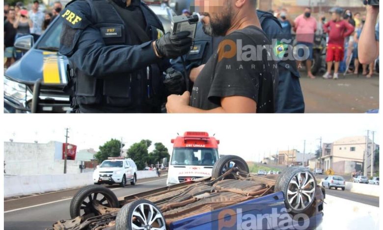 Fotos de Motorista embriagado é preso após provocar acidente e ofender socorristas, em Maringá