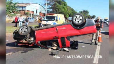 Fotos de Motorista fica ferido após capotar o carro em rodovia de Sarandi