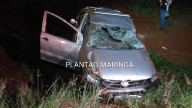 Fotos de Motorista morre após veículo capotar em Maringá