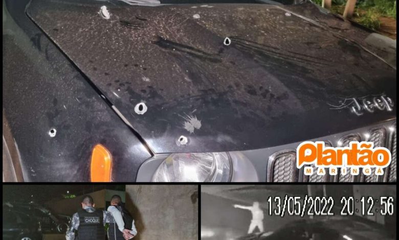 Fotos de Motorista sofre atentado e tem carro alvejado com mais de 26 tiros em Maringá