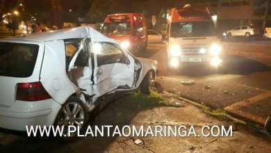 Fotos de Motorista tenta fazer conversão, provoca grave acidente em Maringá