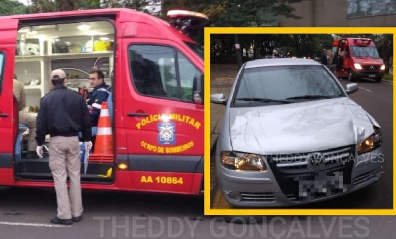 Fotos de Mulher é atropelada a poucos metros da faixa de pedestre em Maringá