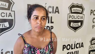 Fotos de Mulher é presa após desferir dois golpes de faca contra um policial militar em Maringá