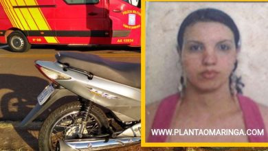 Fotos de Mulher fica gravemente ferida após acidente de moto em Maringá