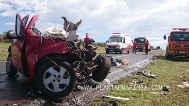 Fotos de Mulher morre em colisão com carreta na BR-376 entre Jandaia e Cambira