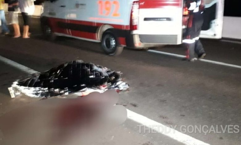 Fotos de Mulher que estava na garupa de moto morre após acidente entre Maringá e Paiçandu