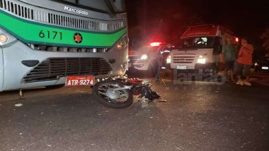 Fotos de Ônibus invade preferencial e deixa motociclista com ferimentos graves, em Maringá