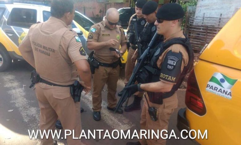 Fotos de Operação policial em Paiçandu, resulta em prisão e drogas e arma de uso restrito apreendida