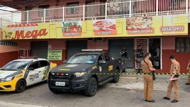 Fotos de Paraná - criminosos invadem supermercado e matam três pessoas a golpes de faca