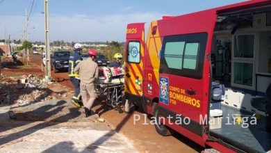 Fotos de Pedreiro fica ferido após ser atingido por estrutura de concreto em Maringá