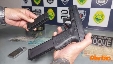 Fotos de Pelotão de choque apreende duas pistolas e mais de R$ 27 mil em dinheiro, em Maringá