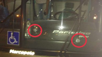 Fotos de Ônibus é crivado de bala em tentativa de assalto na região de Maringá