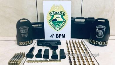 Fotos de PM apreende pistola e centenas de munições na casa de idosa em Maringá