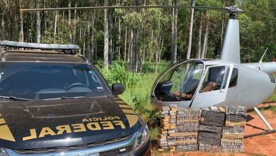 Fotos de Polícia Federal de Maringá apreende helicóptero com 220kg de cocaína