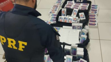 Fotos de Polícia Rodoviária Federal apreende R$ 80 mil em aparelhos celulares no contorno norte em Maringá