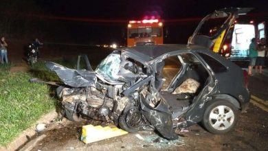 Fotos de Quatro pessoas morrem e três ficam feridas em acidente entre dois carros entre Guaíra e Terra Rica