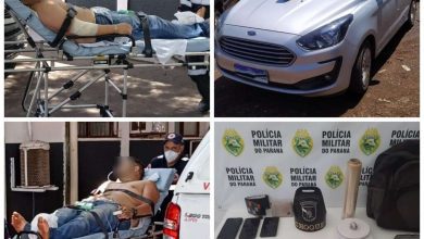 Fotos de Quatro pessoas são presas com drogas e carro roubado em Maringá – um dos presos engoliu cocaína e foi parar no hospital