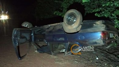 Fotos de Carro de Maringá capota e passageiro é ejetado e morre na hora