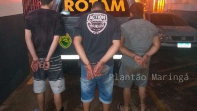 Fotos de ROTAM prende três homens, por tráfico de drogas em Sarandi