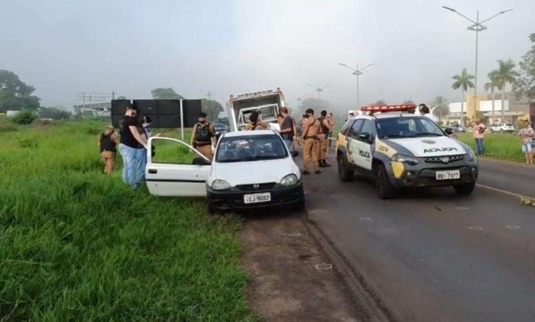 Fotos de Seis suspeitos em um carro com placas de Sarandi, morrem em confronto com a PM de Cianorte