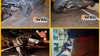 Fotos de Sequência de acidentes envolvendo 6 carros e uma moto deixou uma pessoa com ferimentos graves em Maringá