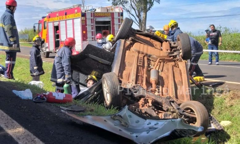 Fotos de Três mulheres ficam feridas em acidente na rodovia BR-376 entre Maringá e o distrito de Iguatemi