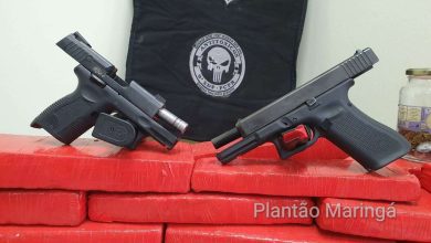 Fotos de Três pessoas foram presas em Maringá com armas e mais de 200kg de maconha