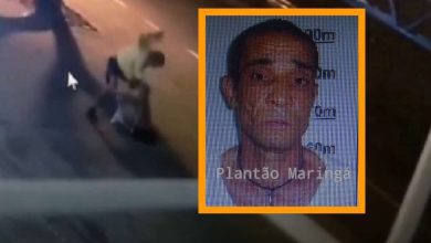 Fotos de Vídeo mostra homem agredindo violentamente uma mulher em Maringá