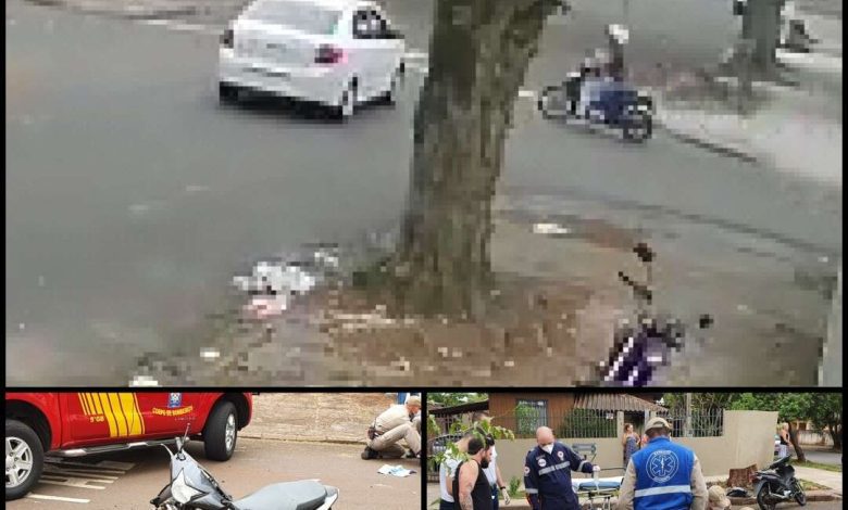 Fotos de Vídeo mostra motorista na contramão, invadindo preferencial e causando grave acidente em Maringá