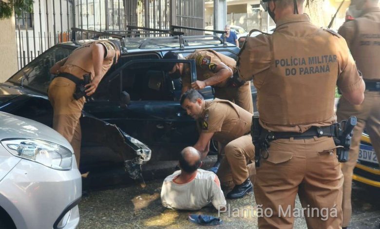 Fotos de Vídeo mostra perseguição a carro roubado por ruas de Maringá