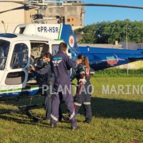 Fotos de Homem é socorrido de helicóptero após levar chifrada de boi