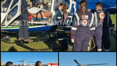 Fotos de Homem é socorrido de helicóptero após levar chifrada de boi