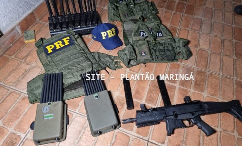 Fotos de Polícia Militar apreende submetralhadora e carga de eletrônicos avaliada em mais de 5 milhões em Maringá