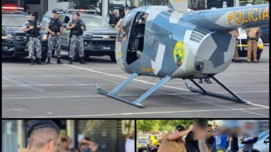 Fotos de Polícia Militar usa helicóptero em operação na Zona Norte de Maringá 