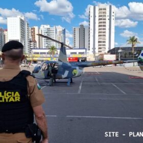 Fotos de Polícia Militar usa helicóptero em operação na Zona Norte de Maringá 