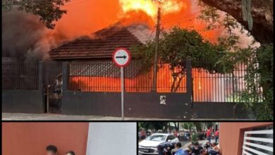 Fotos de Uma mulher morreu e três pessoas foram intubadas após incêndio em pensionato em Maringá