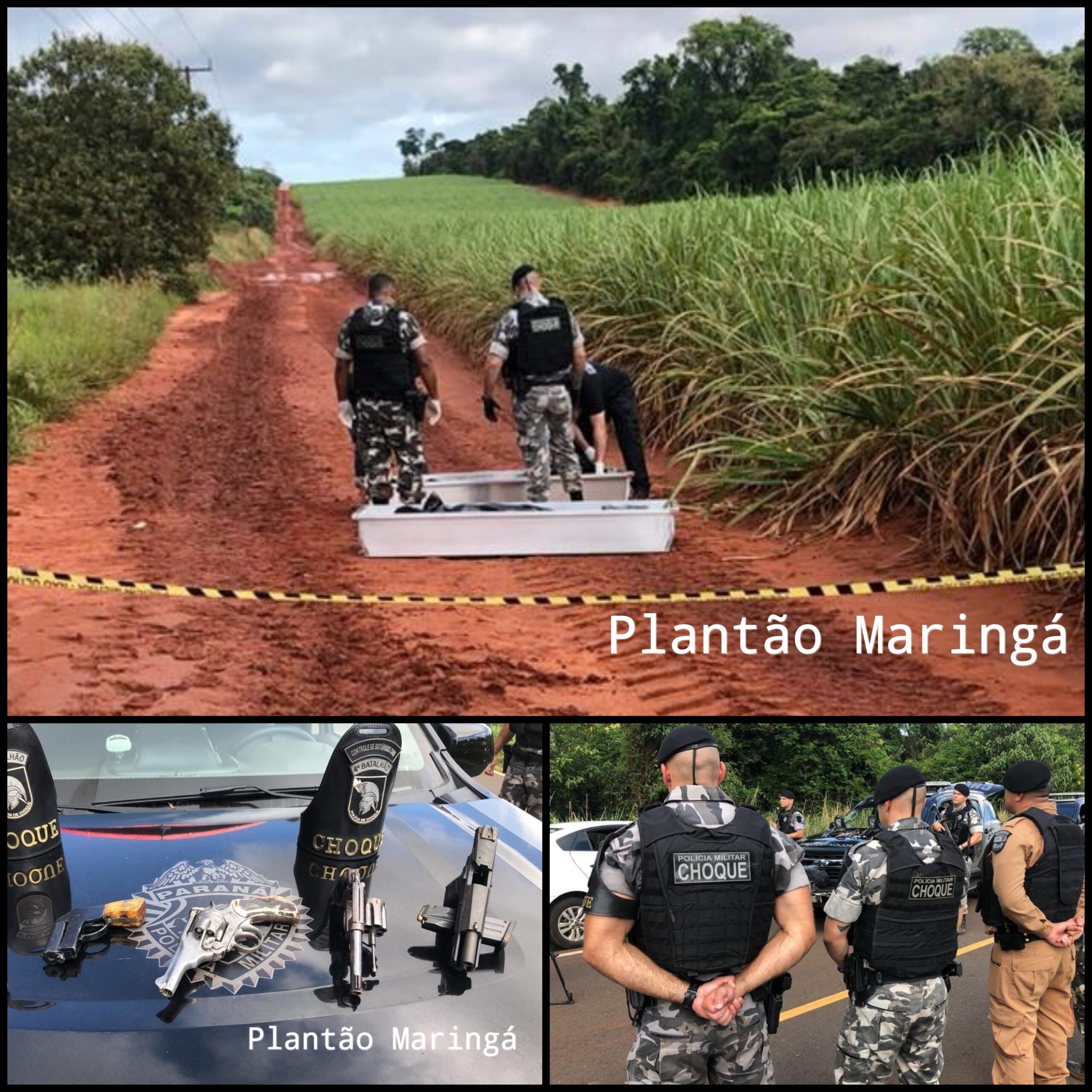 Fotos de Criminosos armados morreram em confronto com o Pelotão Choque de Maringá