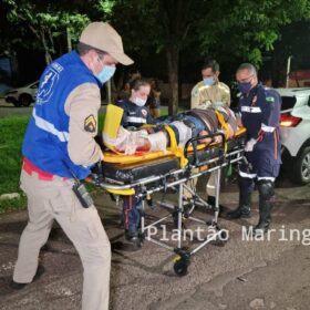 Fotos de Motociclista é intubado após avançar preferencial e bater contra carro em Maringá