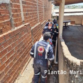 Fotos de Mulher é socorrida pelo Samu, após ser espancada pelo marido em Maringá