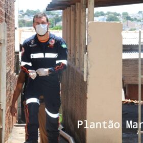 Fotos de Mulher é socorrida pelo Samu, após ser espancada pelo marido em Maringá