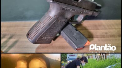 Fotos de Pistola utilizada para matar mulher na frente da filha de 6 anos em Sarandi é apreendida pela PC