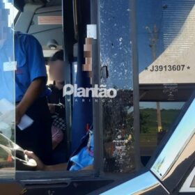 Fotos de Criminosos atiram contra motorista durante roubo a ônibus