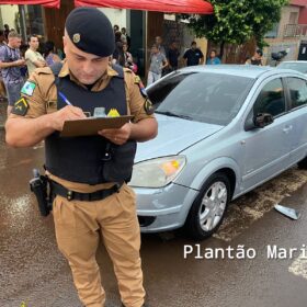 Fotos de Câmera registra criança de bicicleta batendo de frente com carro 